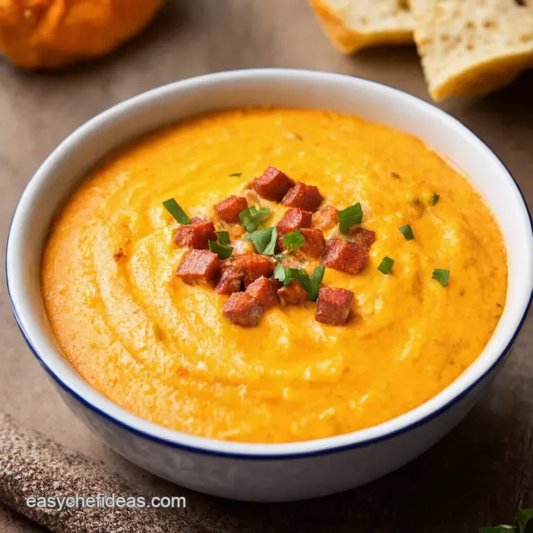 Spicy Chorizo Beer Cheese Dip with Pretzel Bites