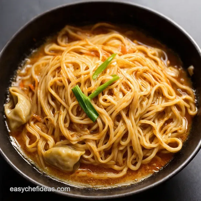 Spicy Pork Ginger Dumpling Noodle Bowls