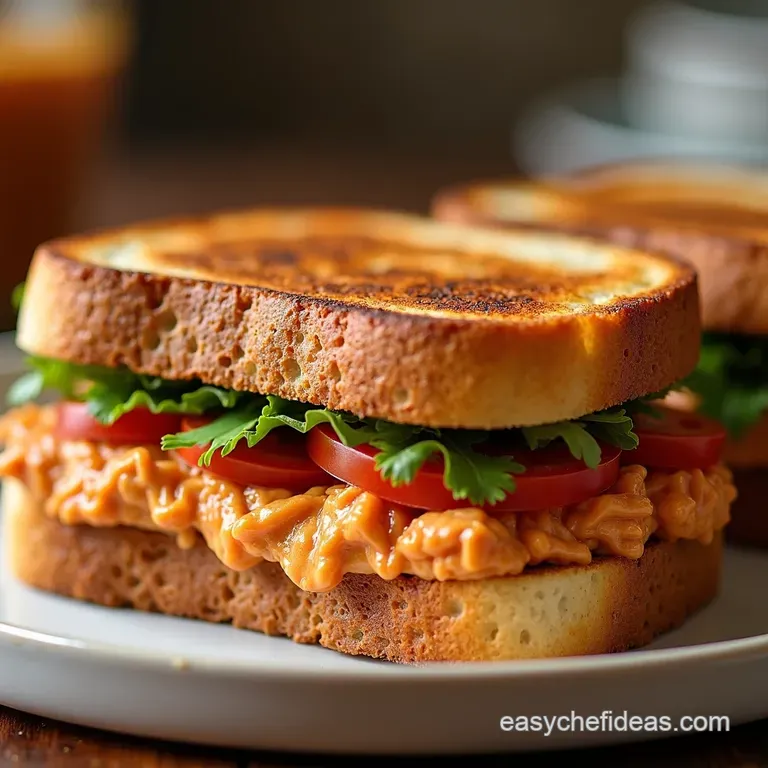 Spicy Tuna Melt Toasties presentation
