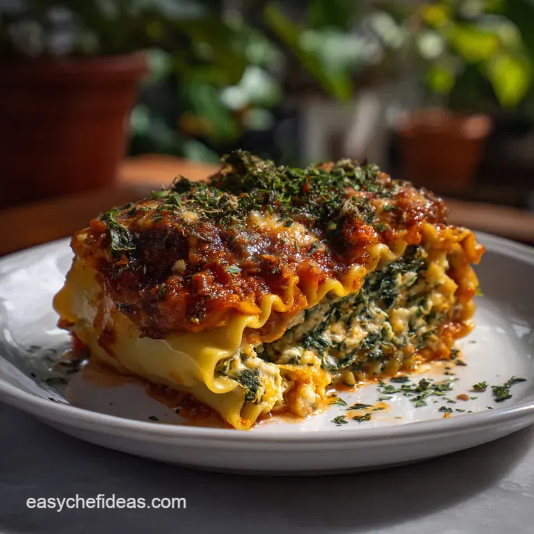Rolled lasagna spirals with layers of creamy ricotta and spinach, topped with bubbling cheese and a rich tomato sauce, sho...