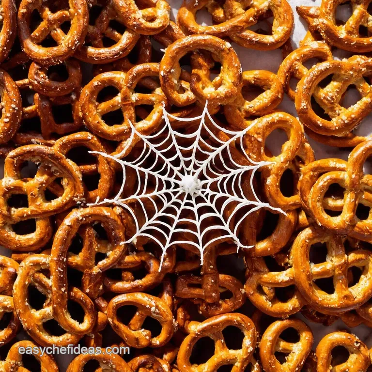 Spooky Spiderweb Pretzels