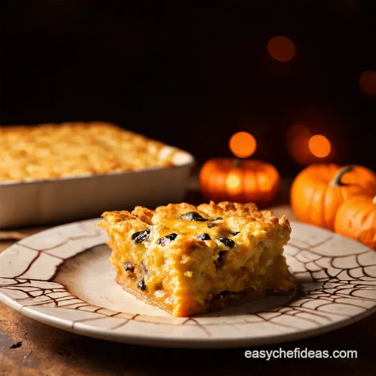 Spooky Spiderweb Shepherds Pie presentation