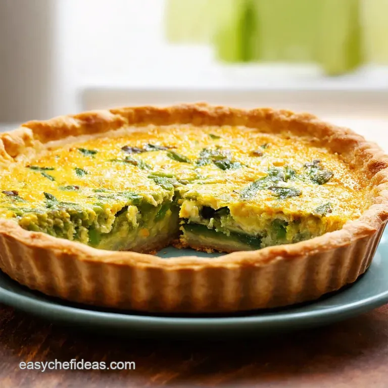 Spring Asparagus Gruy&egrave;re Quiche a Simple Slice of Heaven presentation