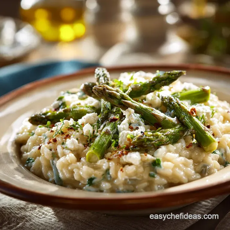 Spring Asparagus Risotto: Bright Creamy Recipe with Lemon Zest Finish presentation