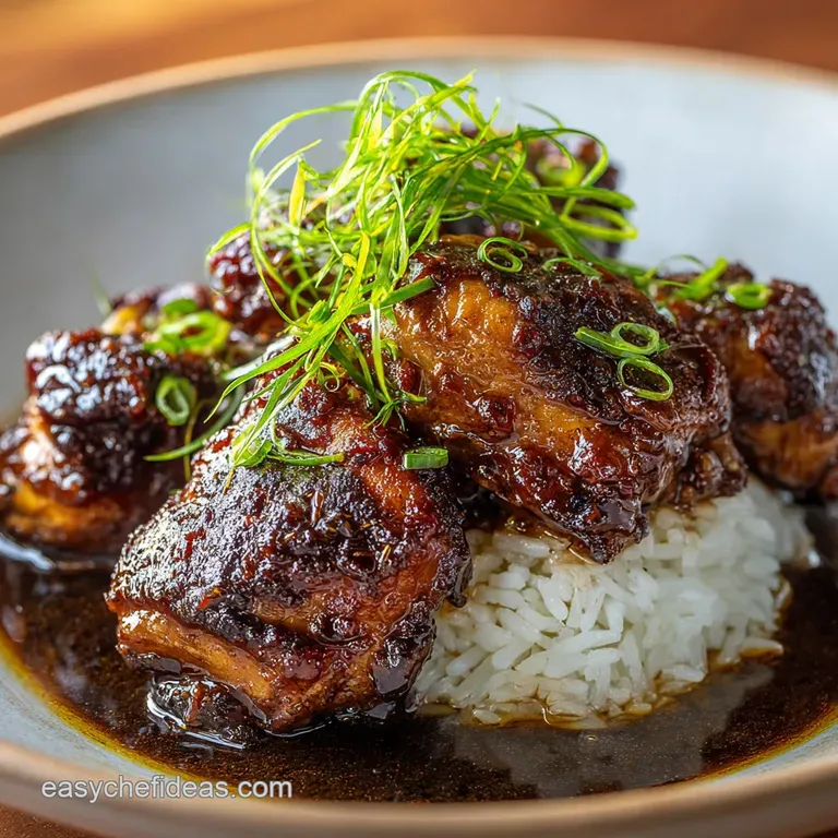 Filipino Chicken Adobo: the Sticky Tangy One-Pot Weeknight Supper presentation