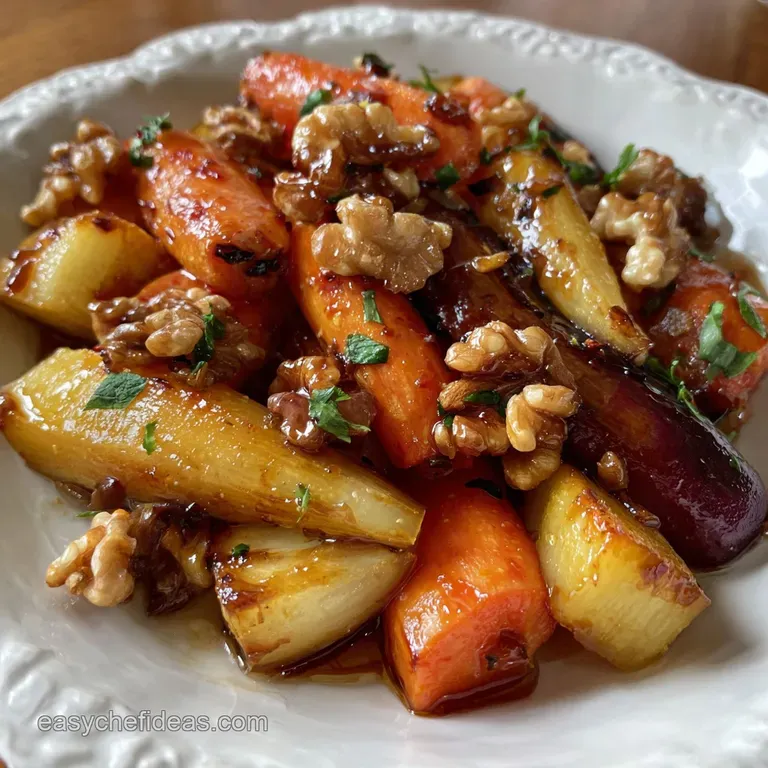 Easy Side Dishes: Maple Harissa Root Vegetables presentation