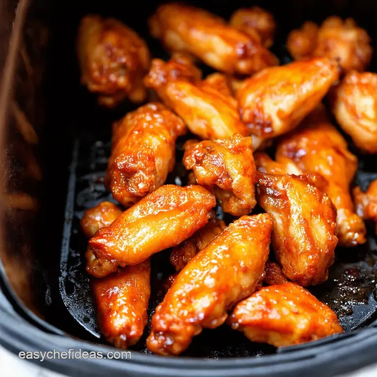 Sticky Sweet Ninja Air Fryer Honey Garlic Chicken Wings presentation