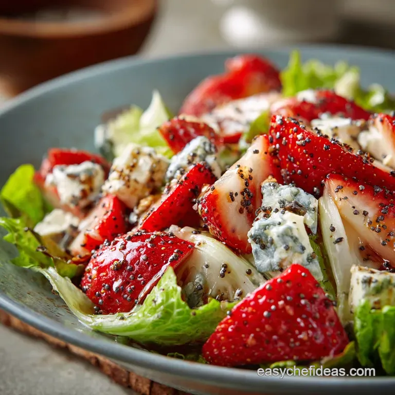 Strawberry and Gorgonzola Salad with Poppy Seed Dr: 15-Minute Gourmet Summer Salad