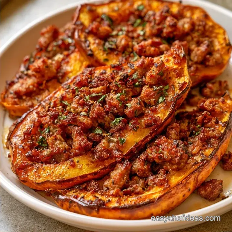Stuffed Acorn Squash with Italian Sausage