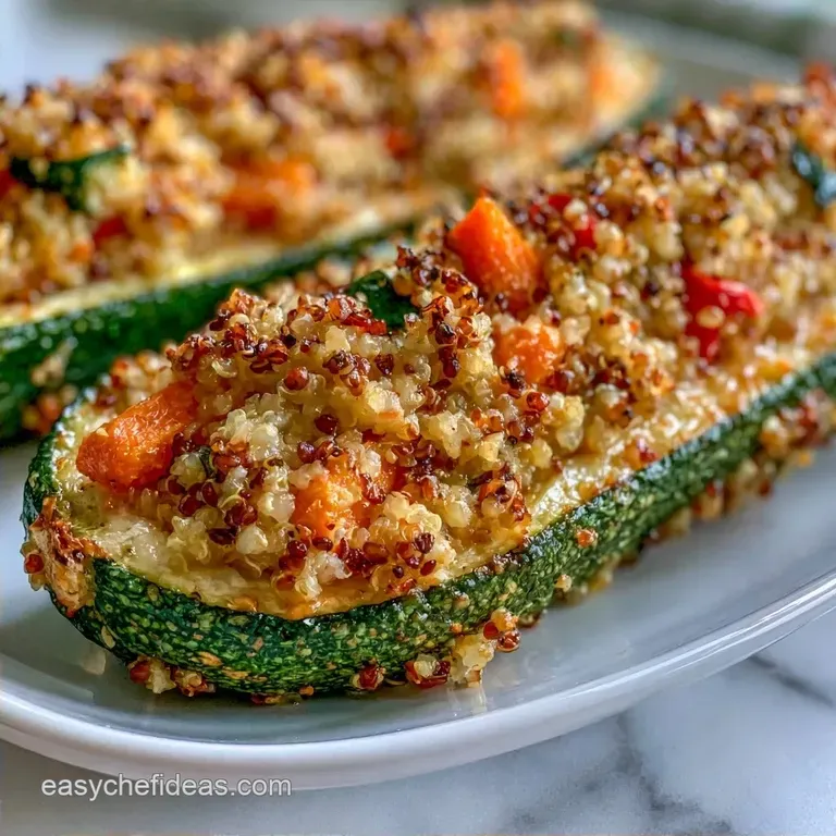 Mediterranean Stuffed Zucchini Boats with Quinoa