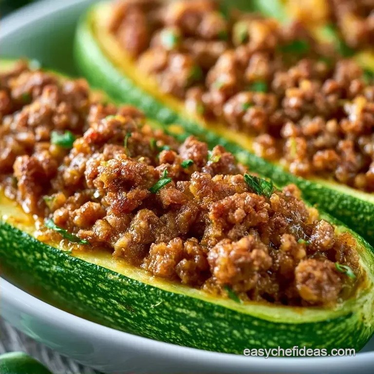 Stuffed Zucchini Boats: Savory and Tender