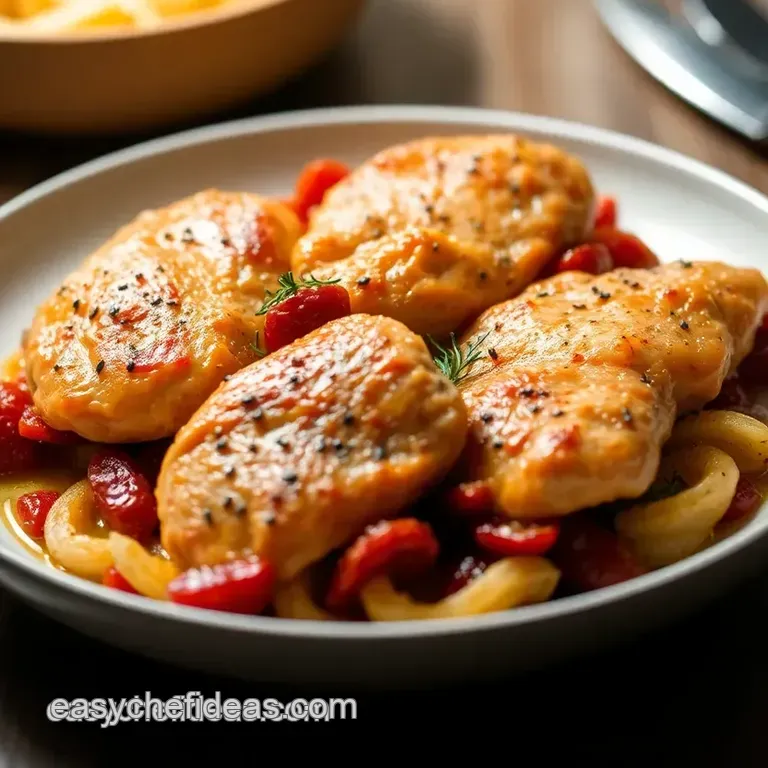 Sun-Dried Tomato Chicken with Basil Cream Sauce presentation