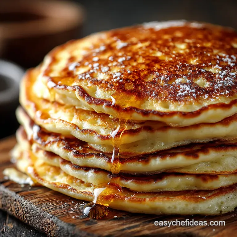 Sunday Morning Sunshine Fluffy Thin Classic Pancakes presentation