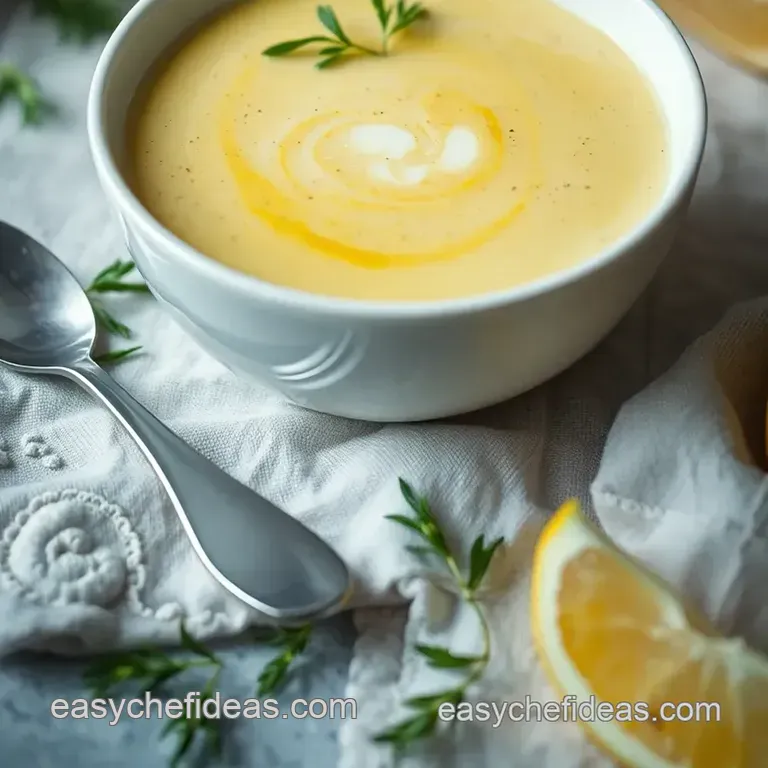 Sunshine in a Bowl: Classic Greek Avgolemono Soup presentation