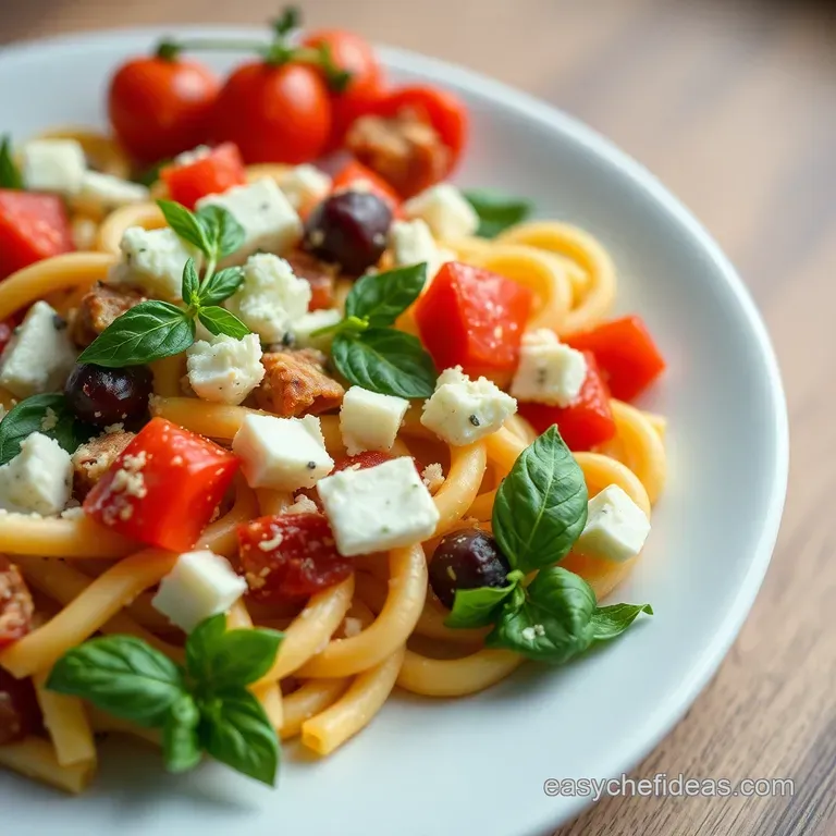 Sunshine on a Plate Easy Delicious Greek Pasta Salad