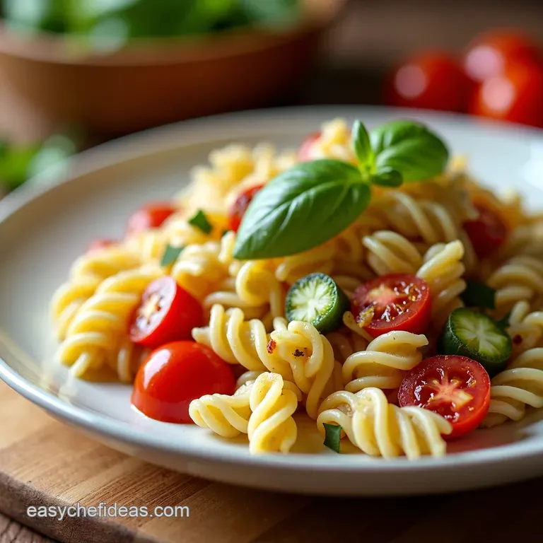 Sunshine on a Plate the Easiest Greek Pasta Salad presentation