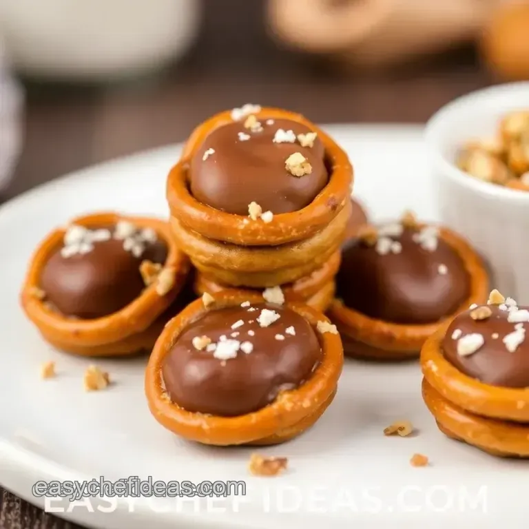 Sweet and Salty Rolo Pretzel Bites presentation
