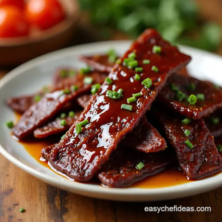Sweet Savory and Perf Teriyaki Beef Jerky a Classic Done Right presentation
