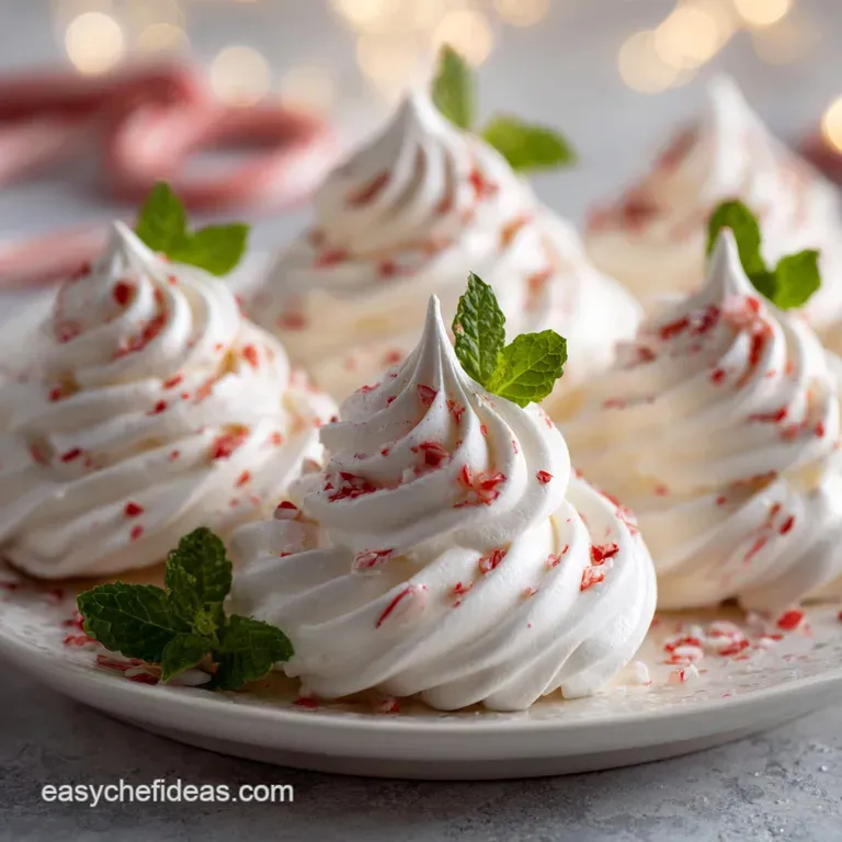 The Festive Frost Crisp Peppermint Meringue Kisses Swiss Method presentation