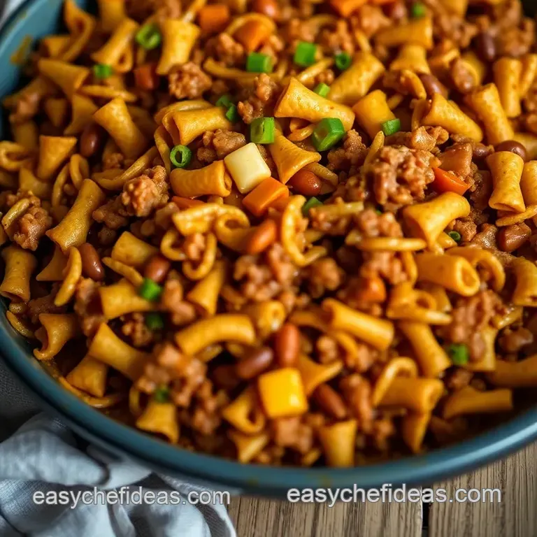 Taco Casserole with Fritos presentation