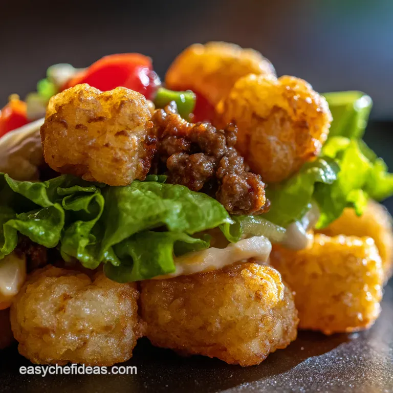 Tater Tot Mini Cheeseburger Bites presentation