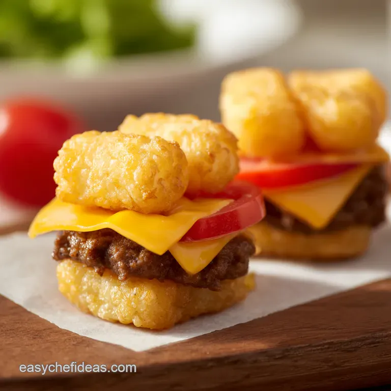 Tater Tot Mini Cheeseburger Bites