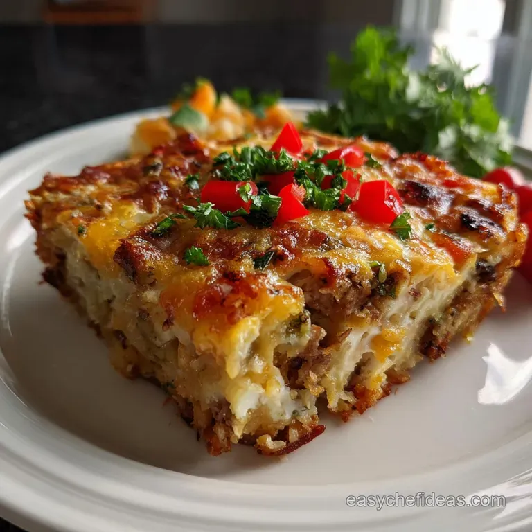 The Ultimate Tex Mex Breakfast Casserole presentation