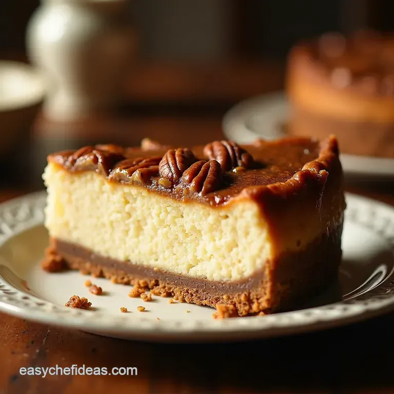 The Duke of Decadence Ultimate Pecan Pie Cheesecake presentation