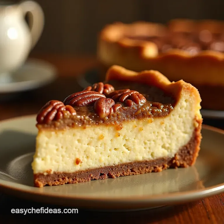 The Dukes Decadent Pecan Pie Cheesecake presentation
