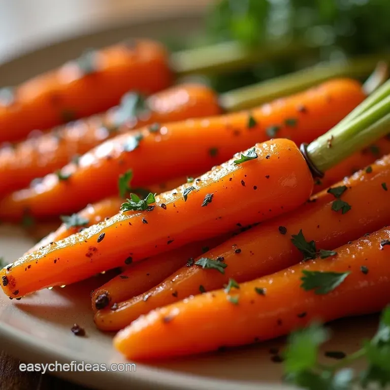 The Glazed Gold Standard Sticky Honey Garlic Butter Roasted Carrots presentation