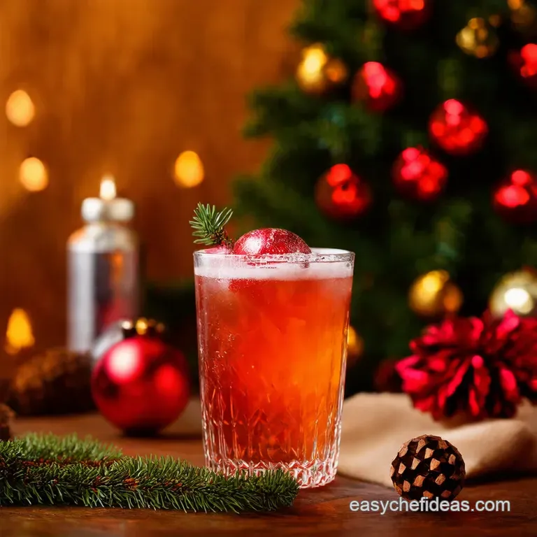 The Grinchs Grog Cranberry Rosemary Gin Fizz presentation