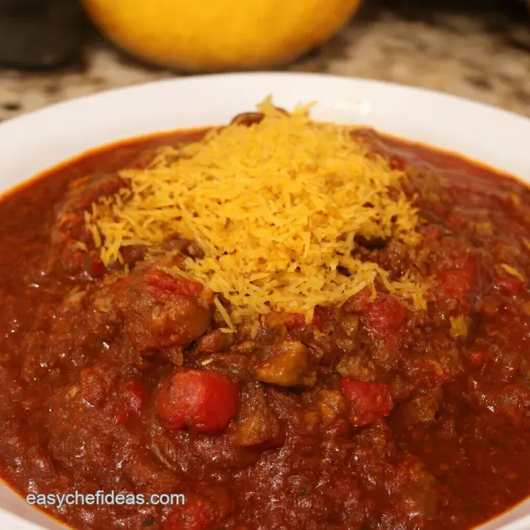 The Lone Star Chili presentation