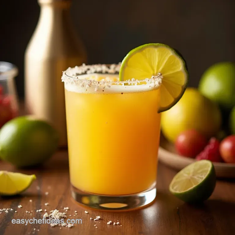 The Perfect Tropical Escape Artisan Blended Mango Margarita presentation