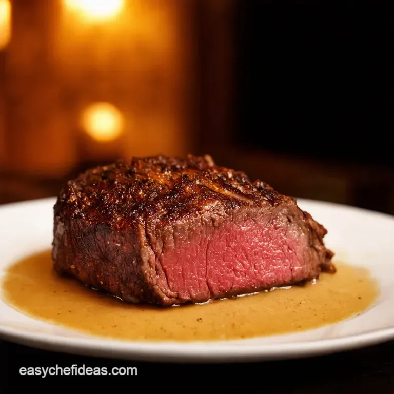The Queens Tenderloin Panseared Roasted to Perfection presentation