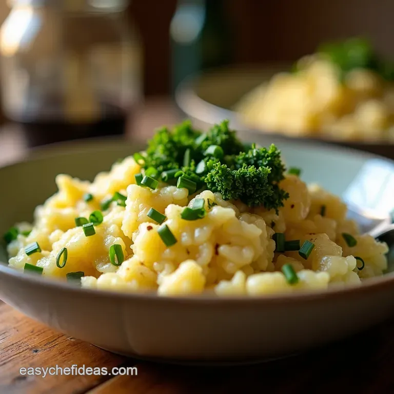 The Real Deal Silky Smooth Irish Colcannon with Wilted Kale Chives presentation