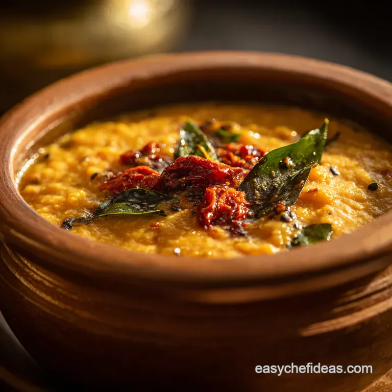 The Ruby Jewel Classic Creamy Masoor Dal with Golden Tarka