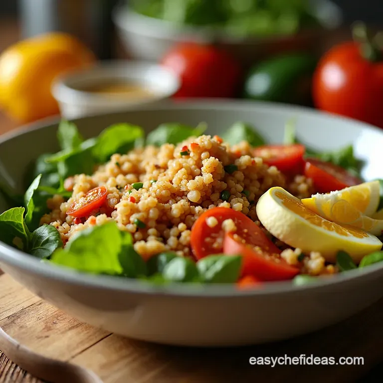 The Sunshine Glow Salad a Mediterranean Quinoa Power Bowl presentation