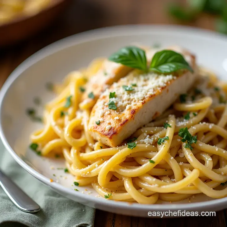 30Minute Creamy Garlic Parmesan Chicken Pasta Recipe