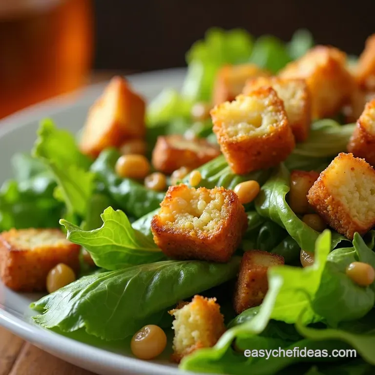 The Ultimate Classic Caesar Salad Recipe presentation