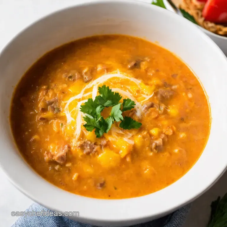 The Ultimate Crockpot Cheeseburger Soup