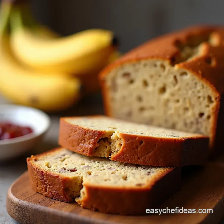 The Ultimate Seriously Moist Banana Bread presentation