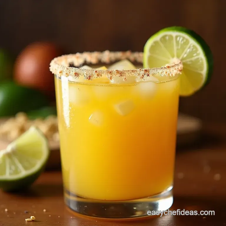 The Zesty Fiesta Restaurantquality Fresh Mango Margaritas presentation