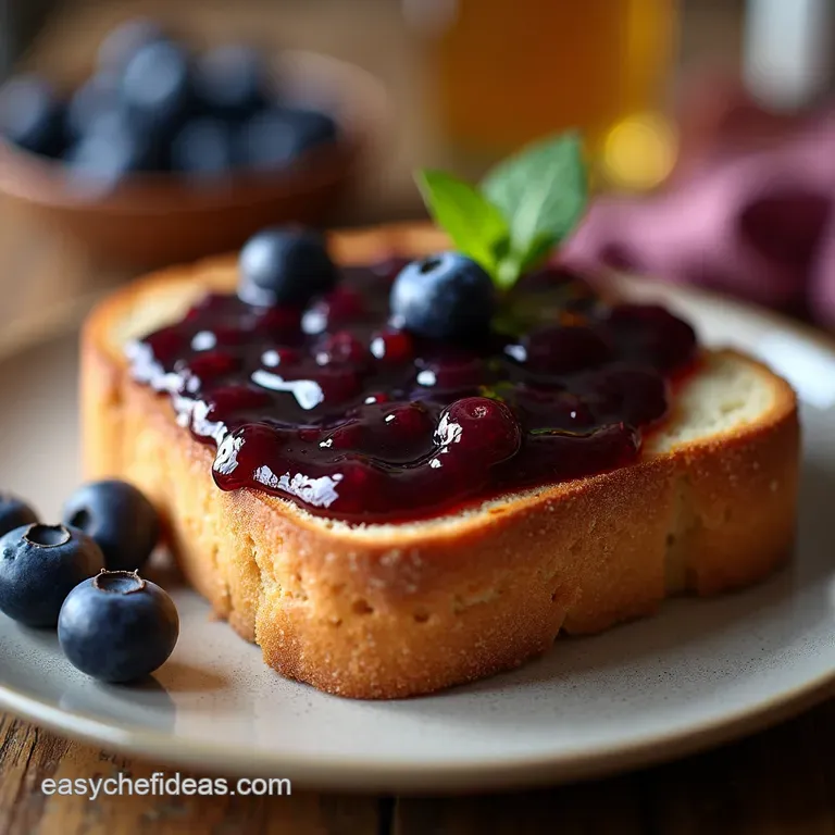 Proper British Summer Blueberry Jam the Perfect Thick Fruity Spread presentation