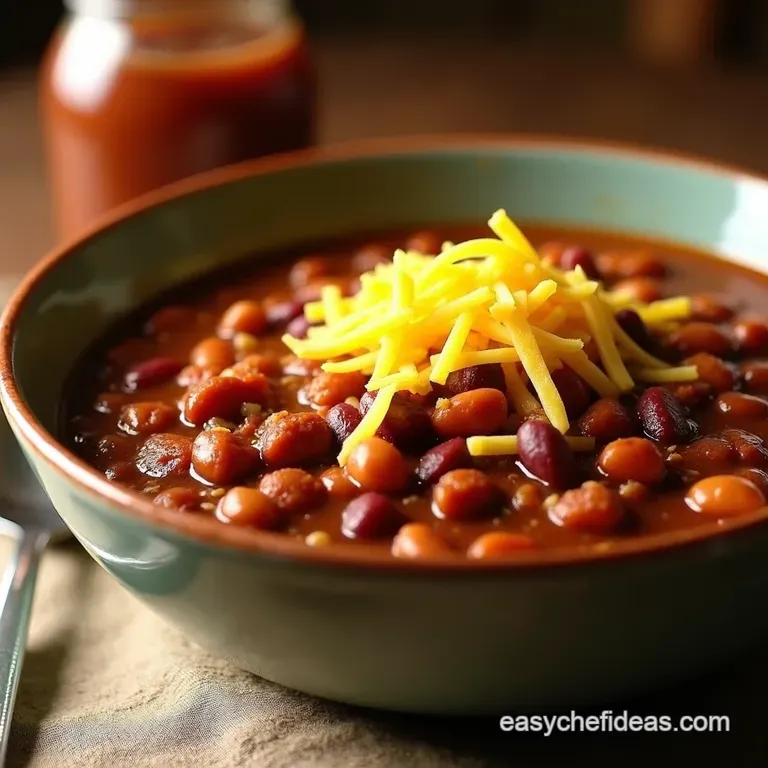 Threebean Bonanza a Hearty Vegetarian Chili presentation