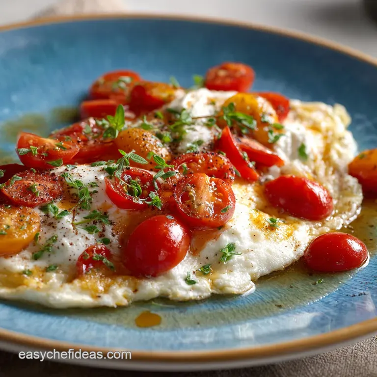 Tomato Mozzarella Egg White Omelet: Your High-Protein 15-Minute Riviera Breakfast presentation