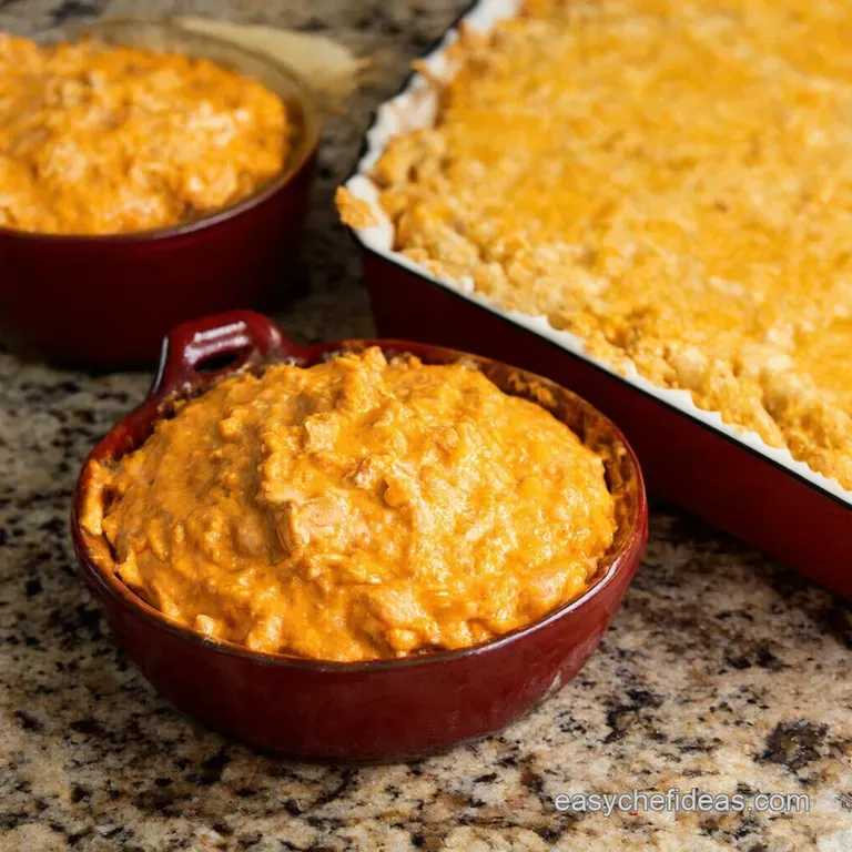 Touchdown Buffalo Chicken Dip with Crispy Crudit&eacute;s presentation