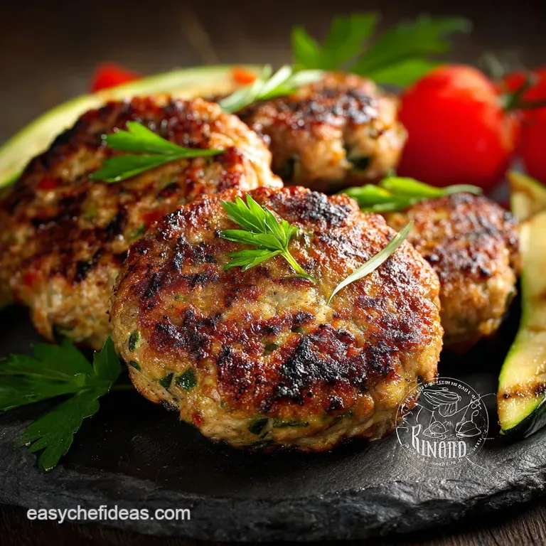 Turkey Burgers with Zucchini: the No-Dry Mediterranean Patties presentation