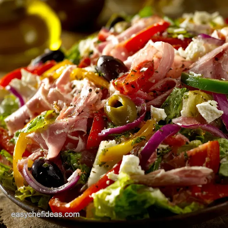 Antipasto Salad: Ultimate Italian Deli-Style Chopped Feast presentation