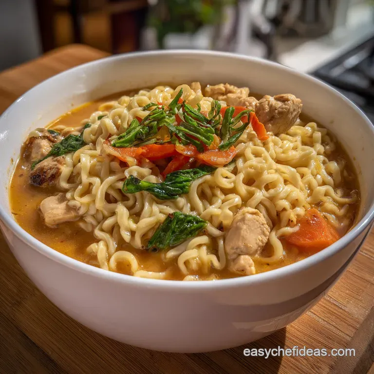 Creamy Chicken Ramen: Comfort in a Bowl presentation
