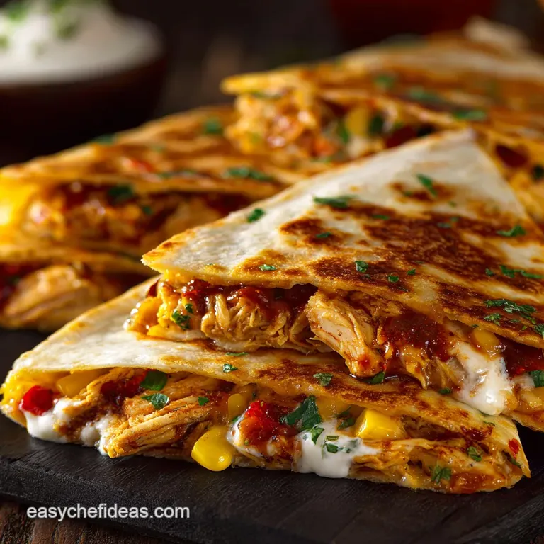 Bbq Chicken Quesadilla: the Ultimate Crispy Weeknight Dinner presentation
